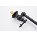 Wall Mount Folding Kitchen Pot Filler Faucet Matte Black Brass