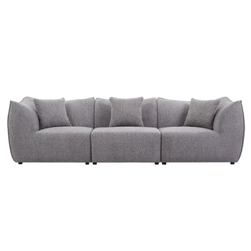 111 Inch Sofa, Comfy Sofa Couch With Deep Seats Modern Sofa 3 Seater Sofa, Couch For Living Room Apartment Lounge Grey Gray Teddy