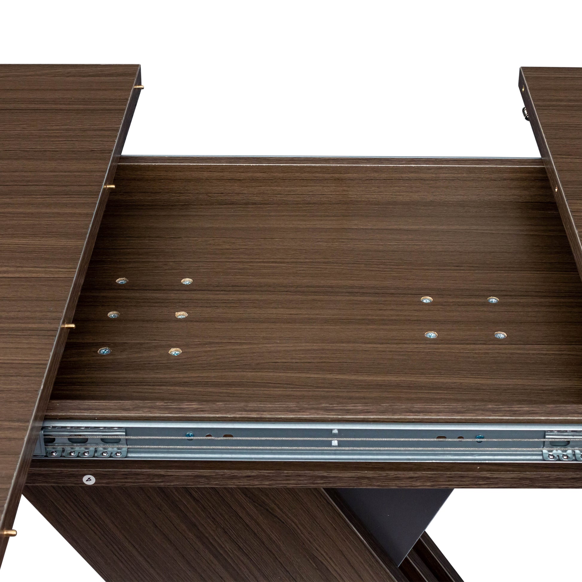 Multifunctional Extendable Console Table Grayish Brown Mdf