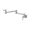 Wall Mount Folding Kitchen Pot Filler Faucet Chrome Brass