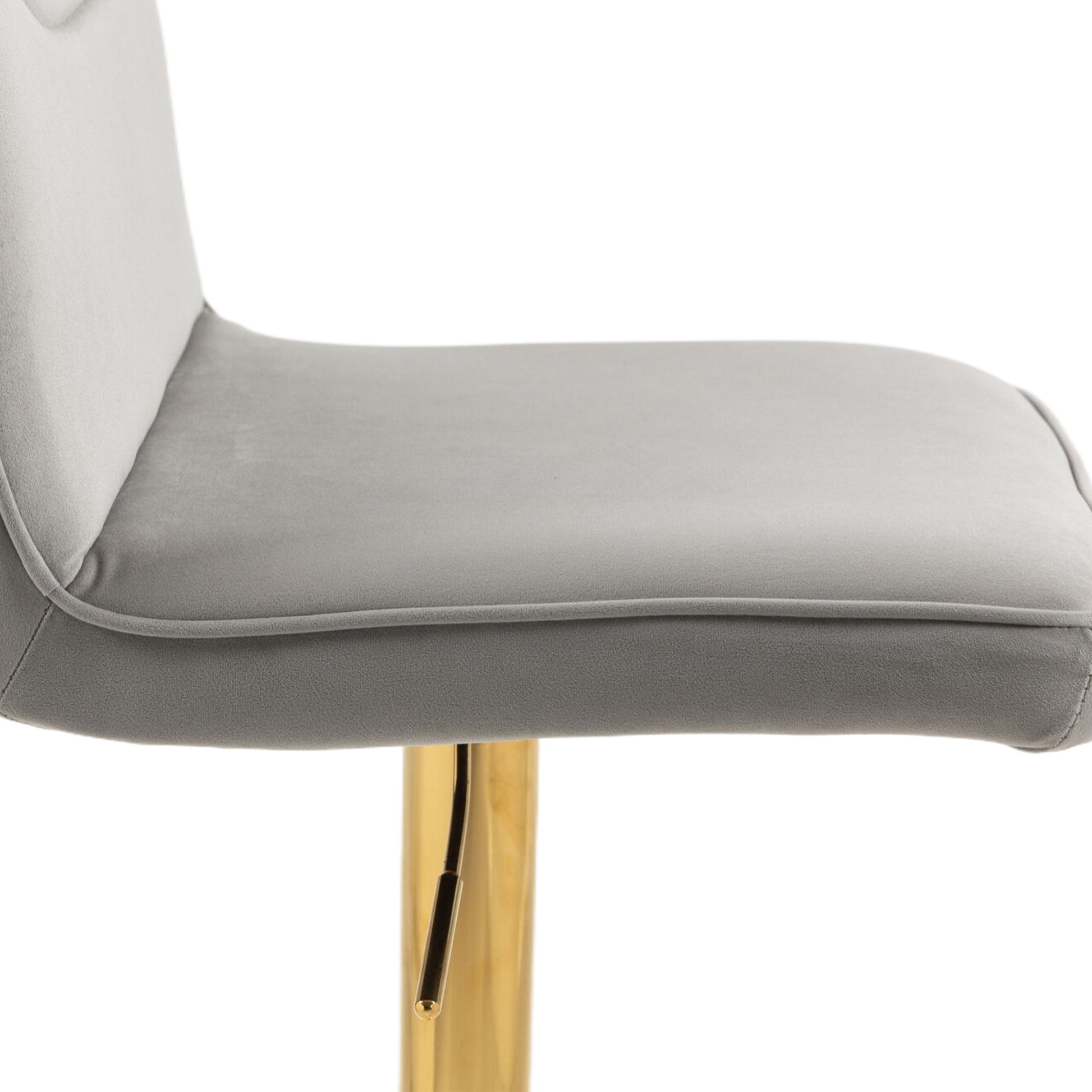 Coolmore Bar Stools With Back And Footrest Counter Height Dining Chairs 2Pc Set,360 Velvet Swivel Bar Stools Set Of 2, Adjustable Counter Height Bar Chairs Gray Velvet Gray Primary Living Space Foam Velvet