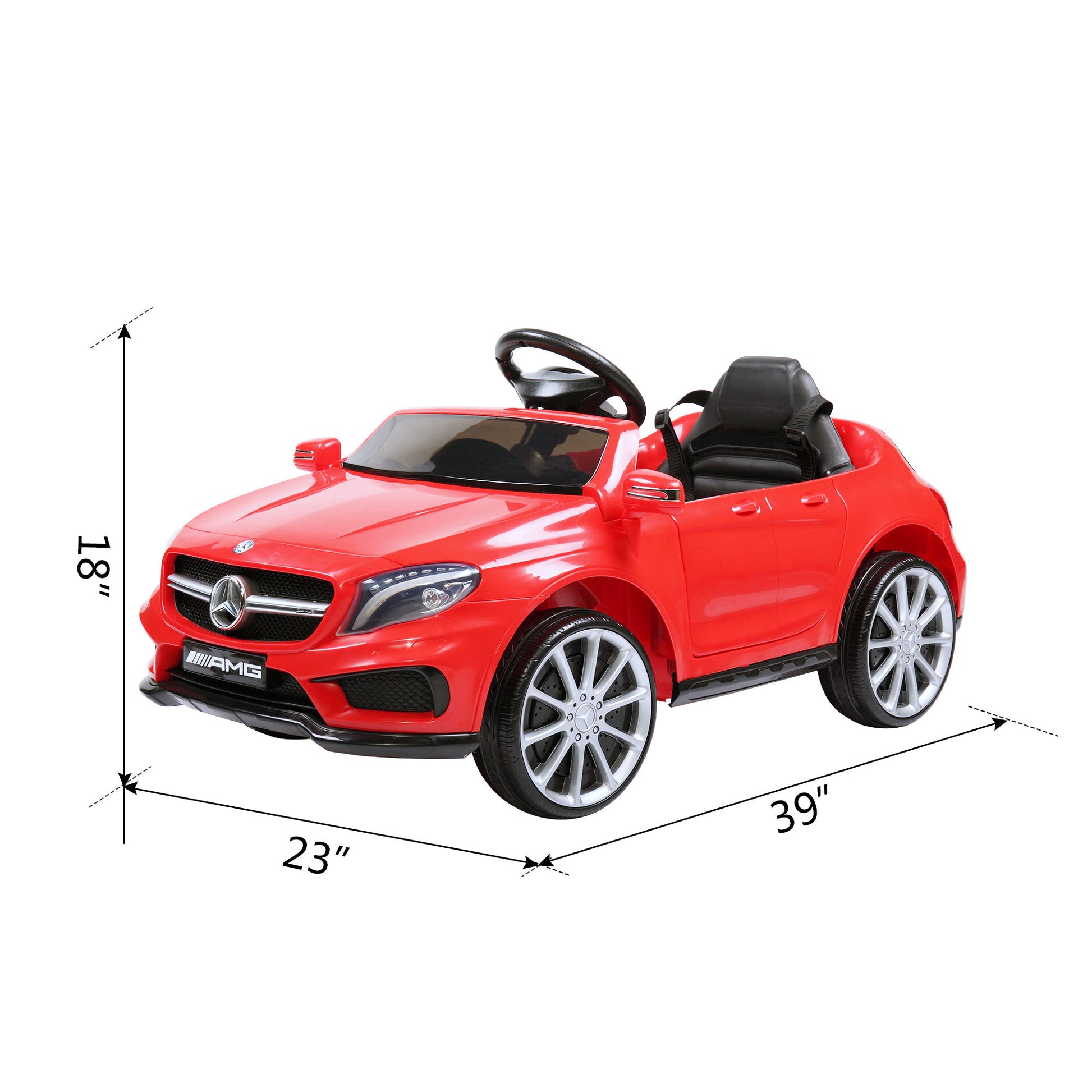 6V Licensed Mercedes Benz Amg Electric Vehicle, Kid Ride On Car With Parental Remote Control ,Mp3 Player Headlights Opening Doors For Children 3 8, Red Red Polypropylene