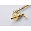 Wall Mount Folding Kitchen Pot Filler Faucet Brushed Gold Brass