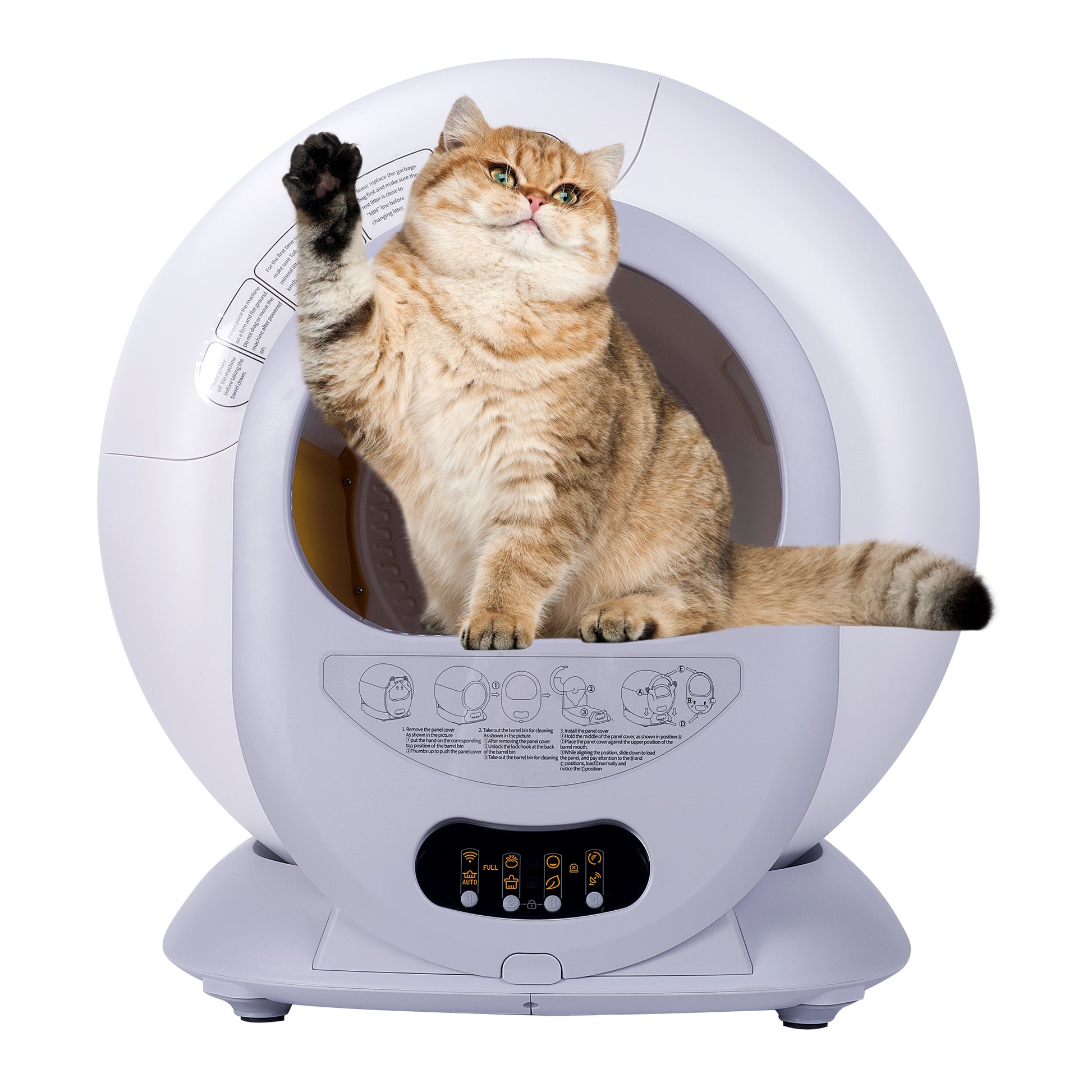 Self Cleaning Cat Litter Box, Automatic Scooping And Odor Removal, App