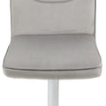 Coolmore Bar Stools With Back And Footrest Counter Height Dining Chairs 2Pc Set,360 Velvet Swivel Bar Stools Set Of 2, Adjustable Counter Height Bar Chairs Gray Velvet Gray Primary Living Space Foam Velvet