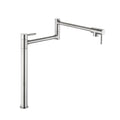 Pot Filler Faucet With Extension Shank Brushed Nickel Brass