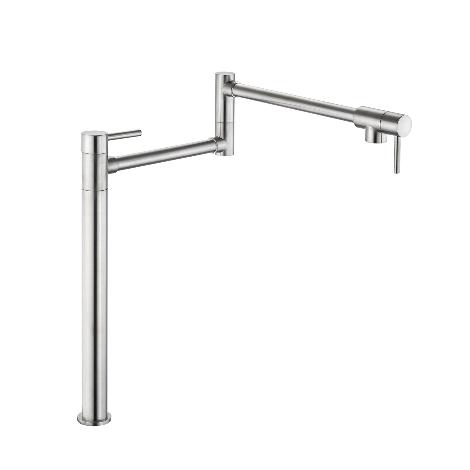 Pot Filler Faucet With Extension Shank Brushed Nickel Brass