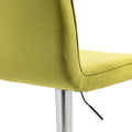 Coolmore Bar Stools With Back And Footrest Counter Height Dining Chairs 2Pc Set,360 Velvet Swivel Bar Stools Set Of 2, Adjustable Counter Height Bar Chairs Olive Velvet Olive Foam Velvet