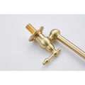 Wall Mount Folding Kitchen Pot Filler Faucet Brushed Gold Brass