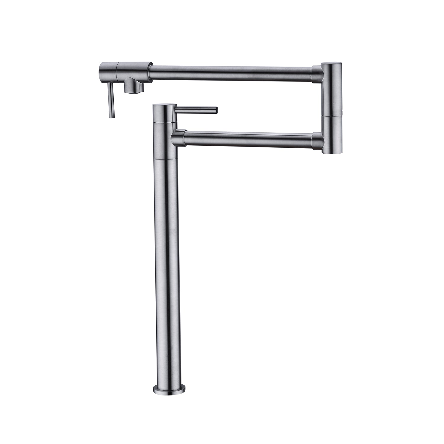 Pot Filler Faucet With Extension Shank Brushed Nickel Brass