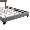Gray Queen Size Adjustable Upholstered Bed Frame Stylish Collection Durable And Dirt Resistant, No Need For Bulky Innerspring Mattresses Box Spring Not Required Queen Gray Wood Espresso Bedroom Retro,Ultra Modern,Vintage Rubberwood Adjustable Bedbase