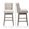 Bar Height Bar Stools Set Of 2, 180 Degree Swivel Barstools, 30