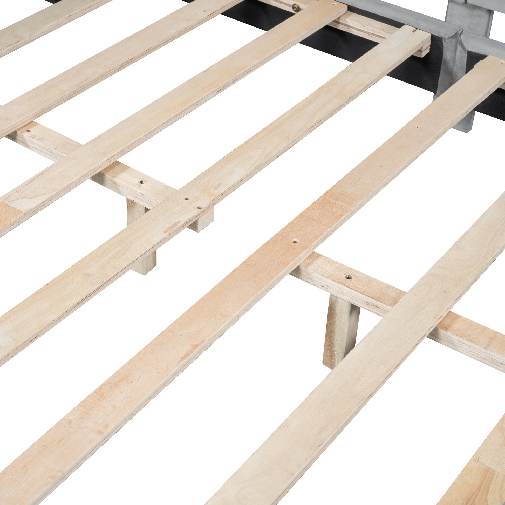 Full Size Upholstered Daybed With Cloud Shaped Headboard, Embedded Elegant Copper Nail Design, Gray Gray Velvet