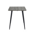 Industrial Style Rectangular Gray Wood Grain Table With Mdf Tabletop And Black Iron Legs, Suitable For Kitchens, Restaurants, And Living Rooms47.2