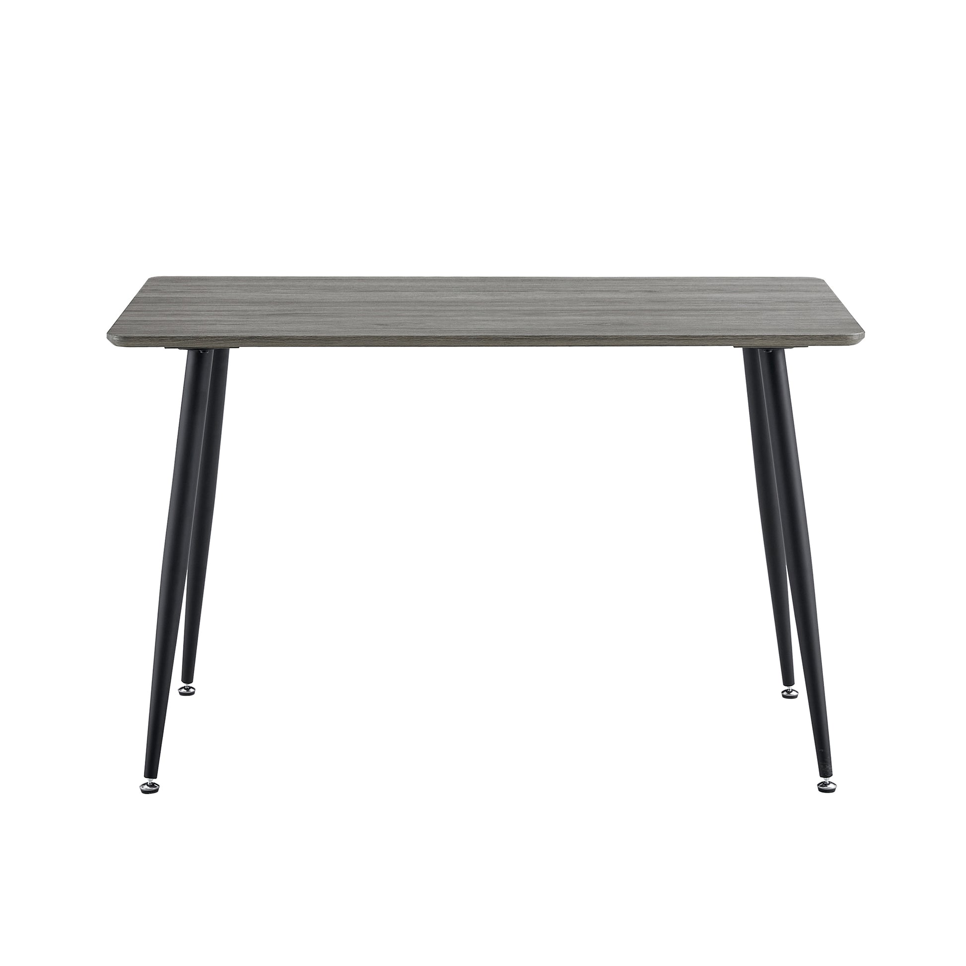 Industrial Style Rectangular Gray Wood Grain Table With Mdf Tabletop And Black Iron Legs, Suitable For Kitchens, Restaurants, And Living Rooms47.2"27.5"*29.5" 1226 Gray Mdf