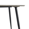 Industrial Style Rectangular Gray Wood Grain Table With Mdf Tabletop And Black Iron Legs, Suitable For Kitchens, Restaurants, And Living Rooms47.2