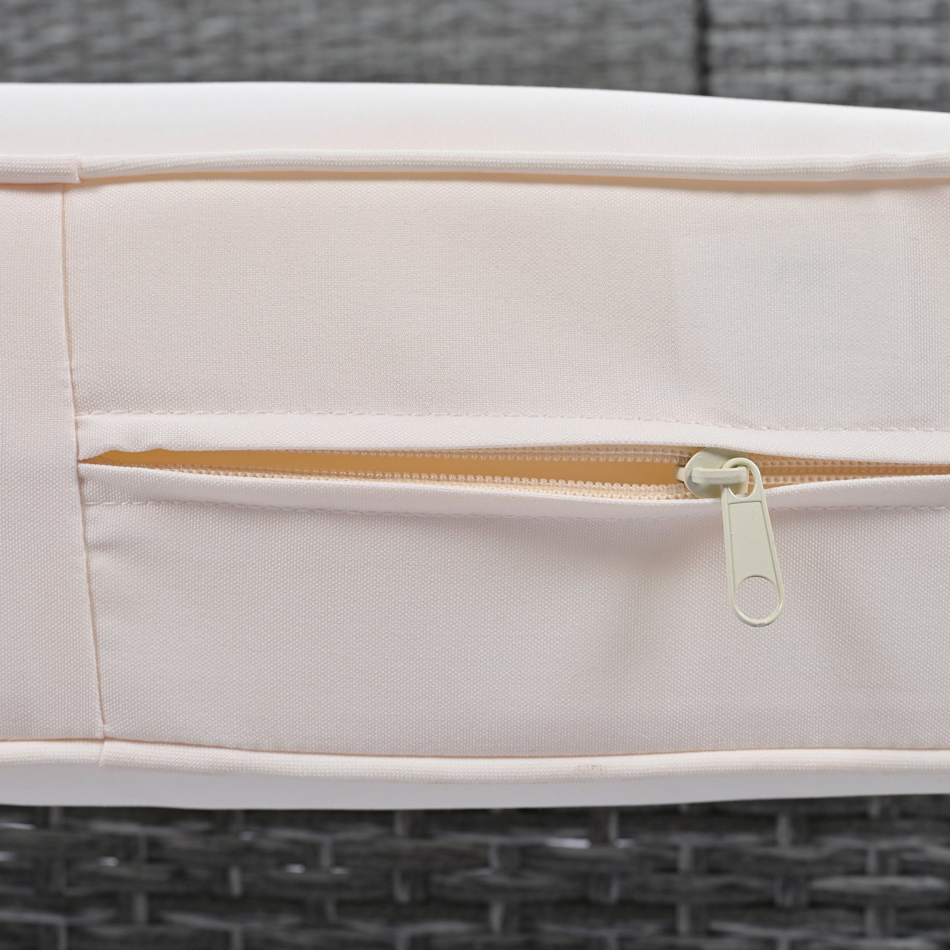 6 Piece Patio Outdoor Conversation Round Sofa Set, Pe Wicker Rattan Separate Seating Group With Coffee Table, Beige Yes Deep Seating Beige Weather Resistant Frame Water Resistant Cushion Garden & Outdoor Sofa Seating Groups Foam Rattan