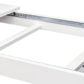 Dining Table106.3 In Large Extendable Kitchen Table White Mdf