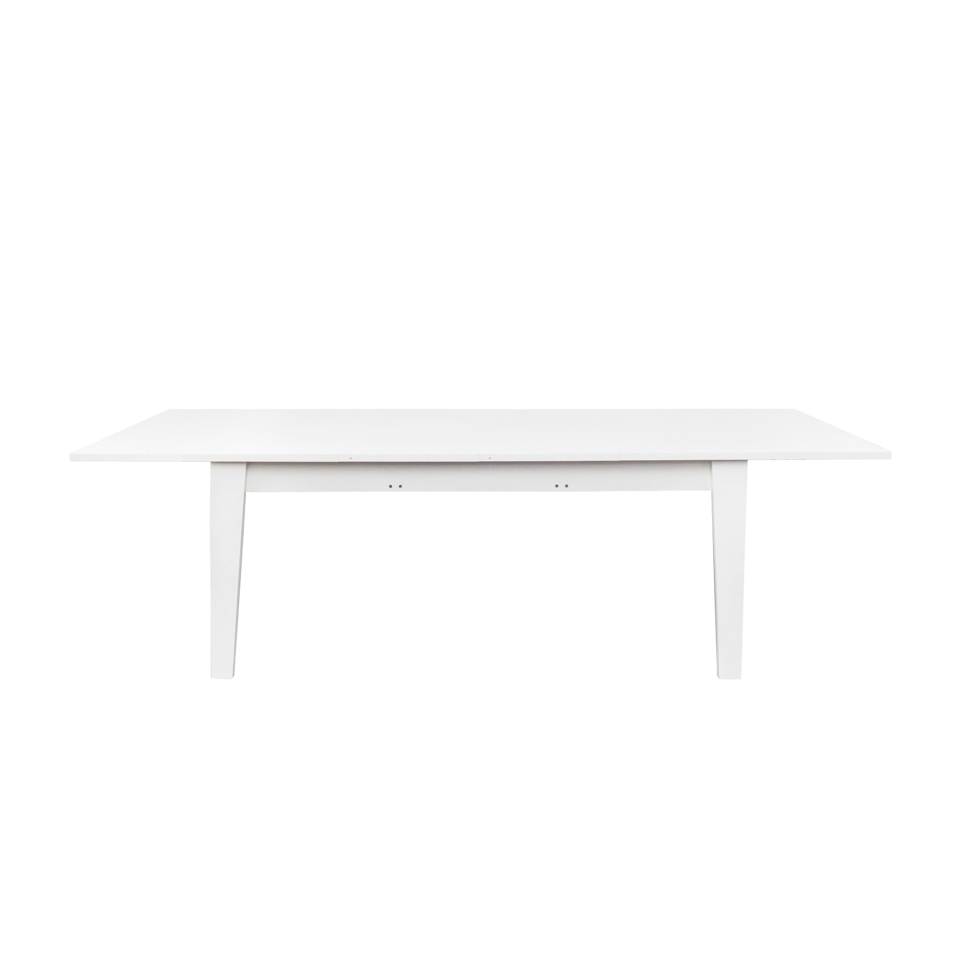 Dining Table106.3 In Large Extendable Kitchen Table White Mdf