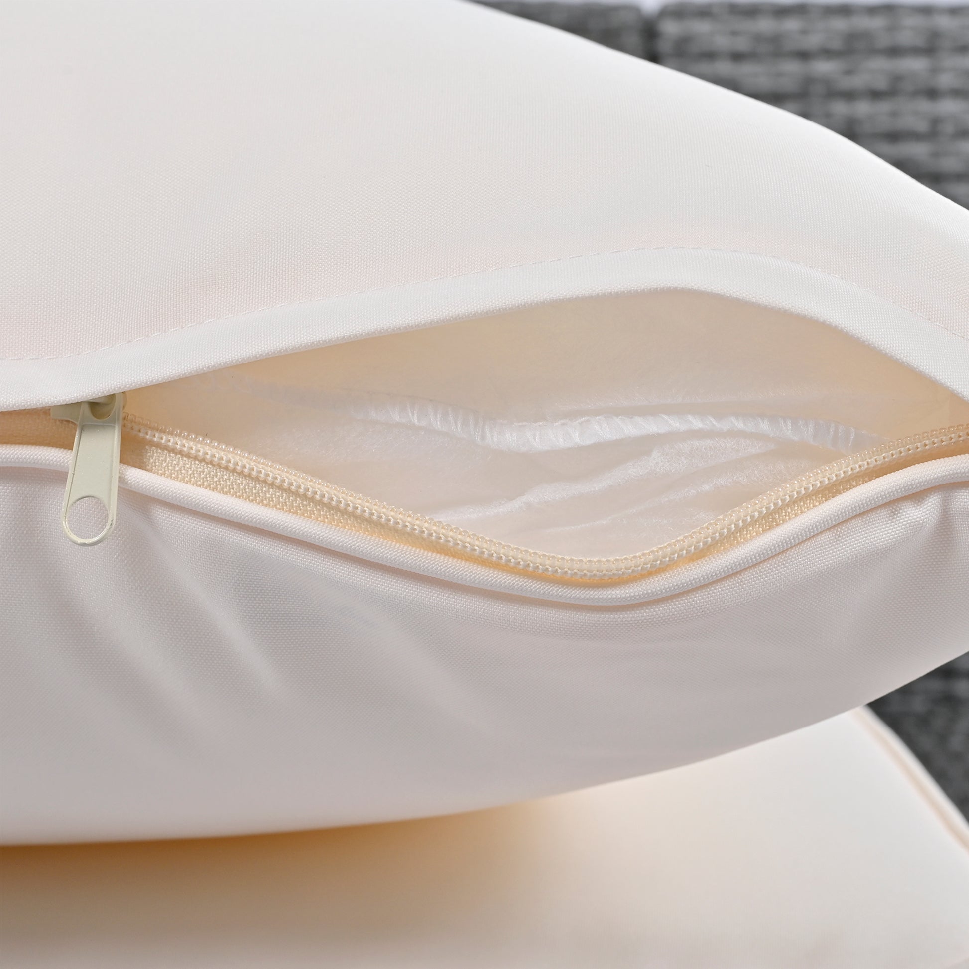 6 Piece Patio Outdoor Conversation Round Sofa Set, Pe Wicker Rattan Separate Seating Group With Coffee Table, Beige Yes Deep Seating Beige Weather Resistant Frame Water Resistant Cushion Garden & Outdoor Sofa Seating Groups Foam Rattan