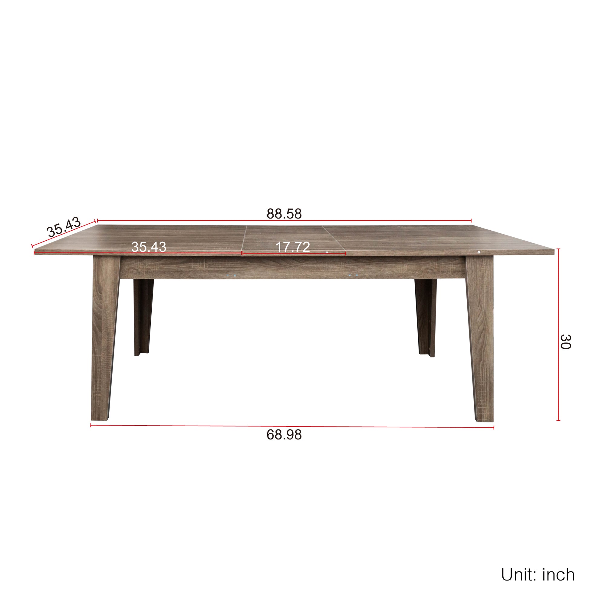 Dining Tableextendable Kitchen Table Dark Oak Mdf