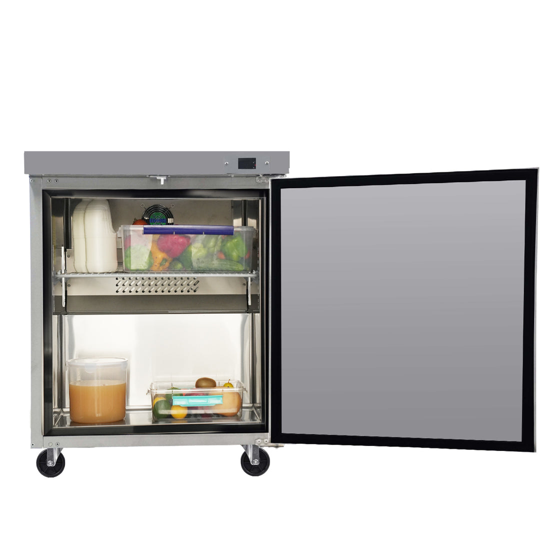 Orikool 29 IN Commercial Refrigerators, Undercounter silver-stainless steel
