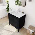 30 Inch Freestanding Bathroom Vanity With Ceramic SInk black-2-bathroom-freestanding-modern-steel