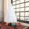 7Ft High Christmas Tree 1000 Tips Decorate Pine Tree With Metal Legs White With Decorations White Pvc