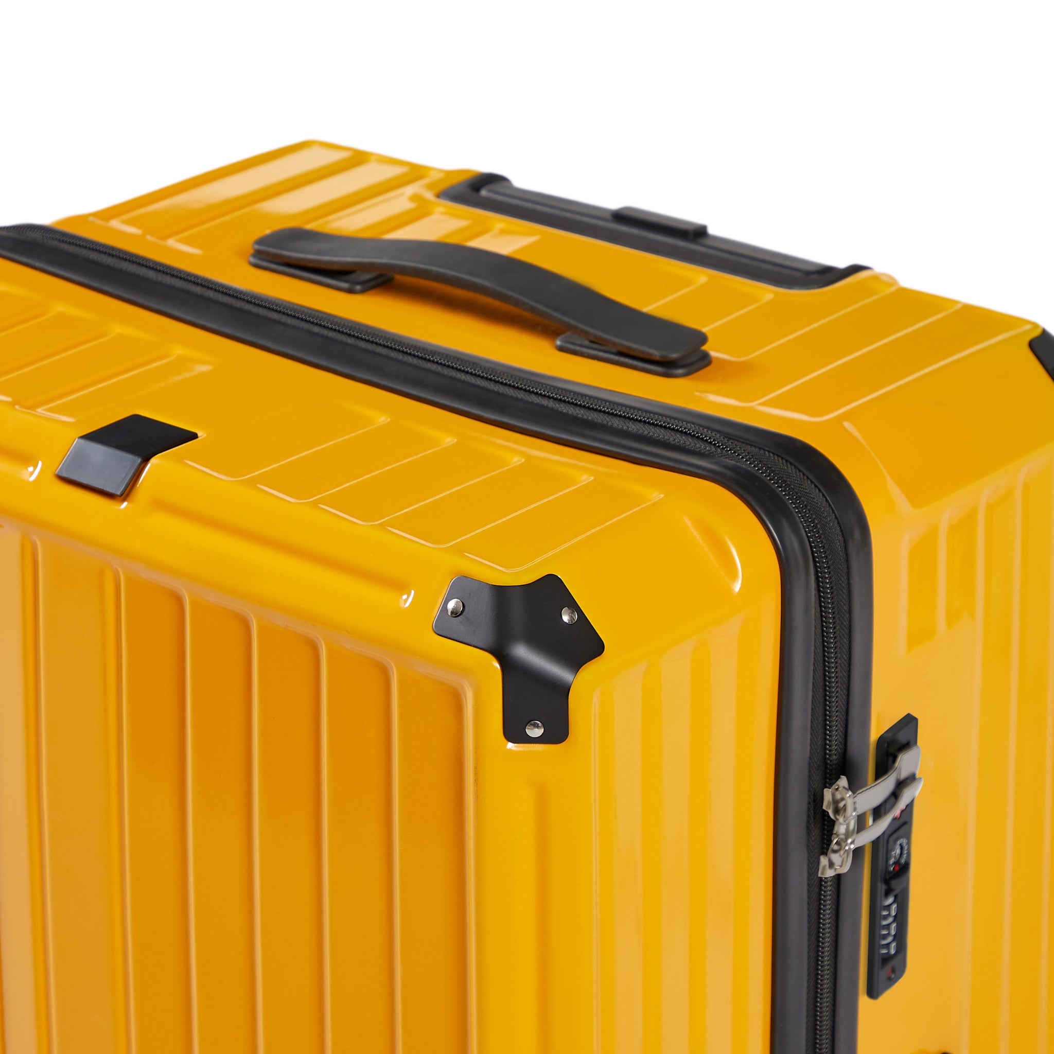 Luggage Set 4 pcs 20" 24" 29" Travel Bag , PC ABS yellow-abs+pc