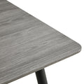 Industrial Style Rectangular Gray Wood Grain Table With Mdf Tabletop And Black Iron Legs, Suitable For Kitchens, Restaurants, And Living Rooms47.2