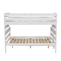 Wood Twin Over Full Bunk Bed With 2 Drawers, White Box Spring Not Required White Wood Bedroom Bunk Solid Wood Mdf