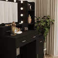 Newly Designed Smart Mirror Dressing Table With Drawers And Storage Cabinet, Dressing Table With Dressing Pad For Bedroom, Dressing Room Black Bedroom American Design,American Traditional,Classic,Coastal Mdf Glass