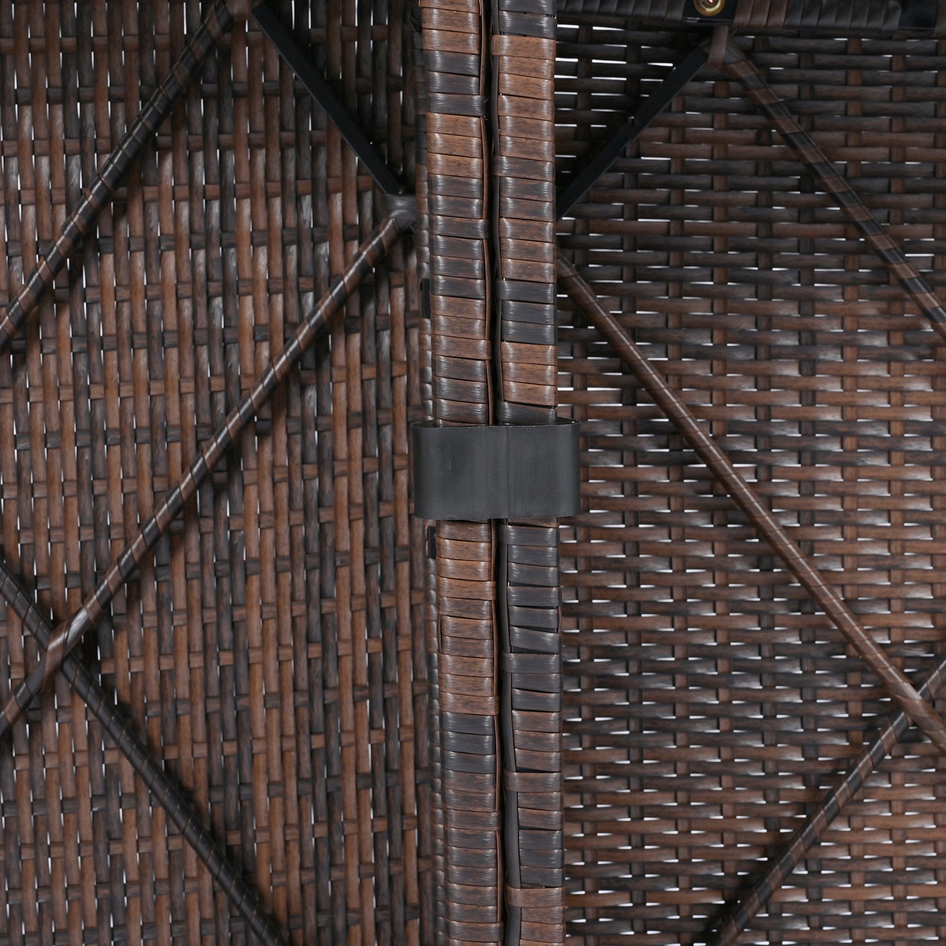 6 Piece Patio Outdoor Conversation Round Sofa Set, Pe Wicker Rattan Separate Seating Group With Coffee Table, Brown Yes Deep Seating Brown Weather Resistant Frame Water Resistant Cushion Garden & Outdoor Sofa Seating Groups Foam Rattan