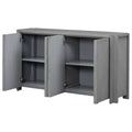 Designed Storage Cabinet Sideboard With 4 Doorsadjustable Shelves, Suitable For Living Rooms, Entrance And Study Rooms. 1 2 Shelves Gray Mdf Acacia