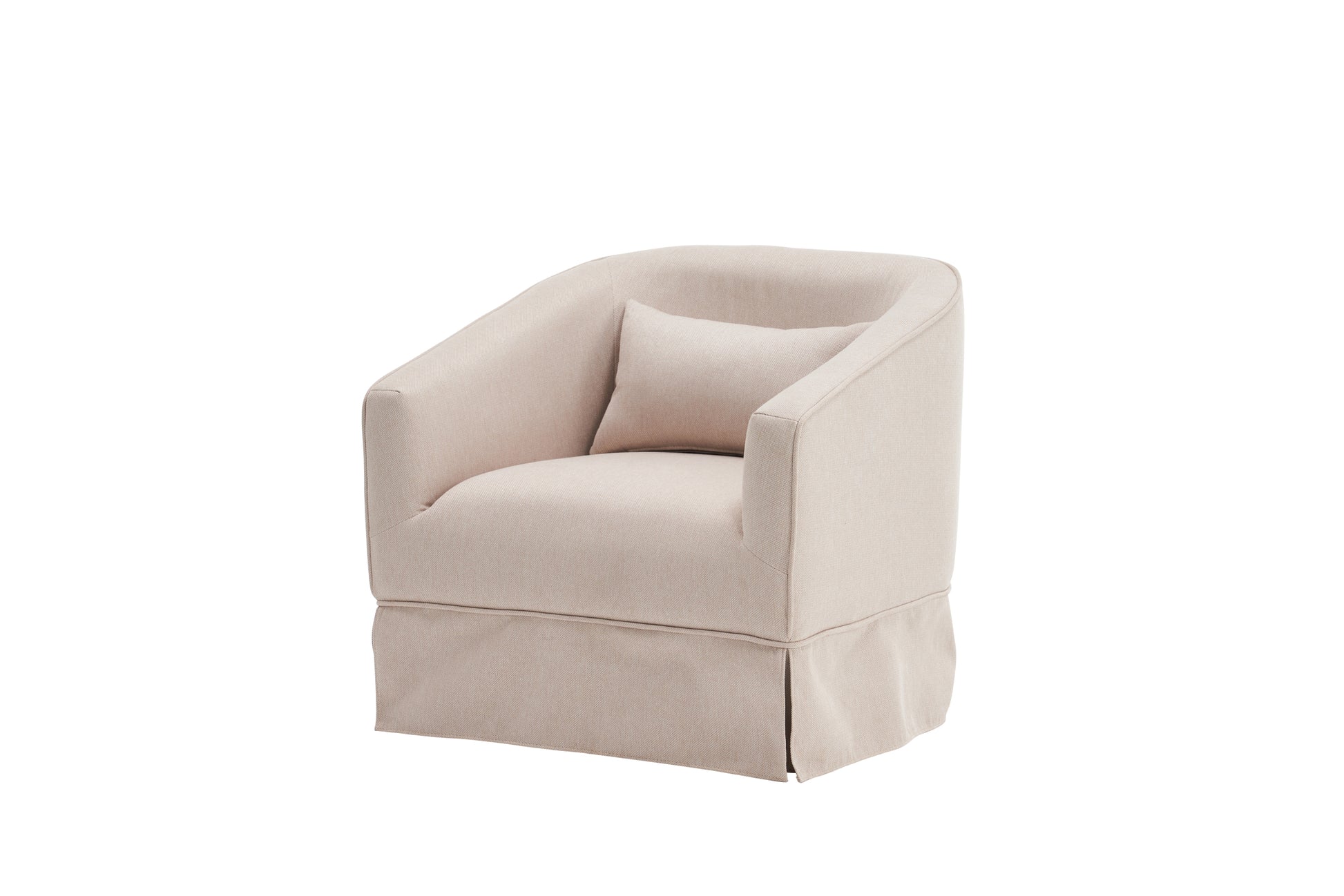 Swivel Barrel Chair With Ottoman, Swivel Accent Chairs Armchair For Living Room, Reading Chairs For Bedroom Comfy, Round Barrel Chairs With Black Metal Base Beige Beige Primary Living Space Modern Linen