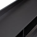 High Gloss Tv Stand With Led Light For Tvs Up To 70 Inche, Modern Home Entertainment Center With Open Shelves And Drawers, Media Console Tv Stand For Living Room Black 70 79 Inches Mdf