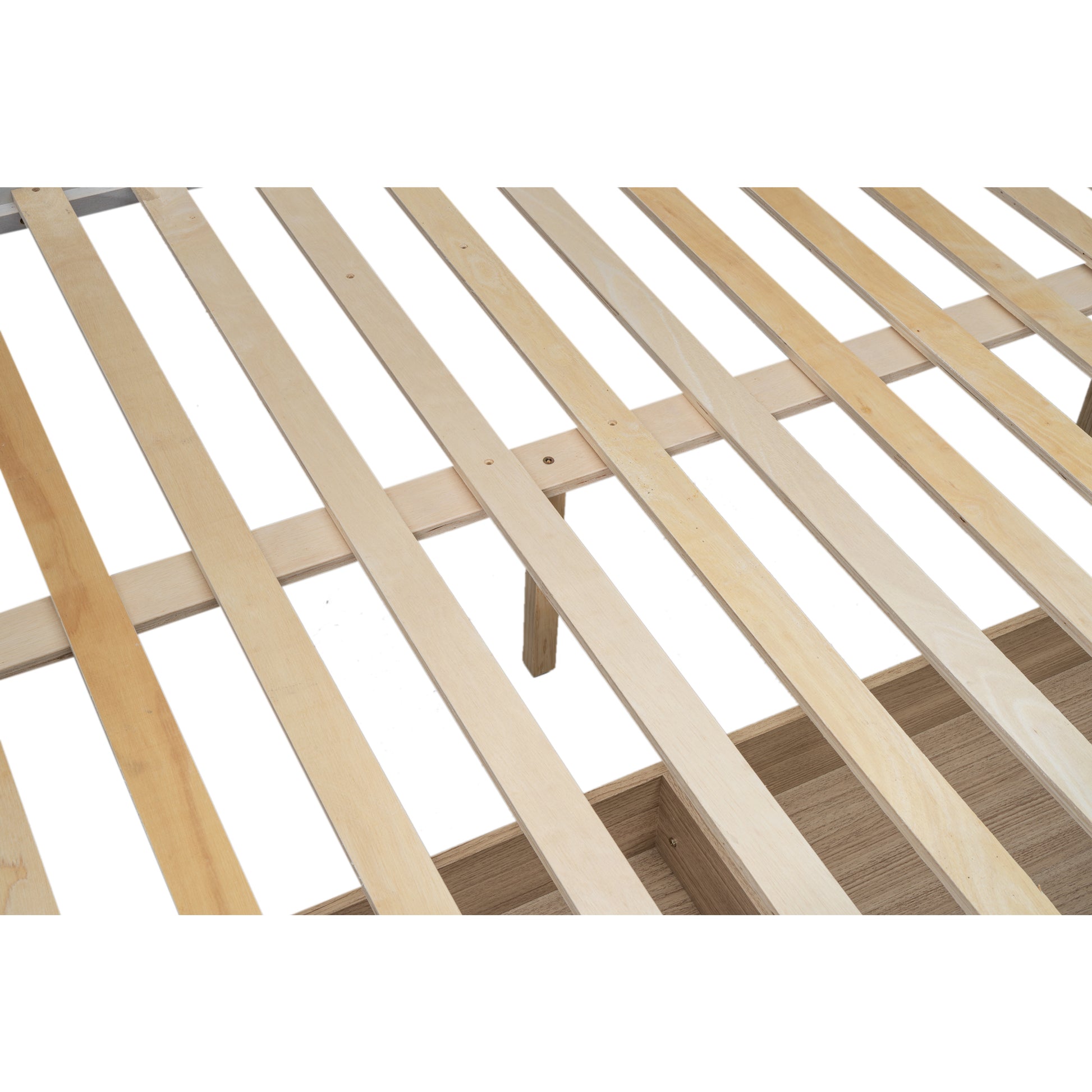 Wood Twin Over Full Bunk Bed With 2 Drawers, White Box Spring Not Required White Wood Bedroom Bunk Solid Wood Mdf