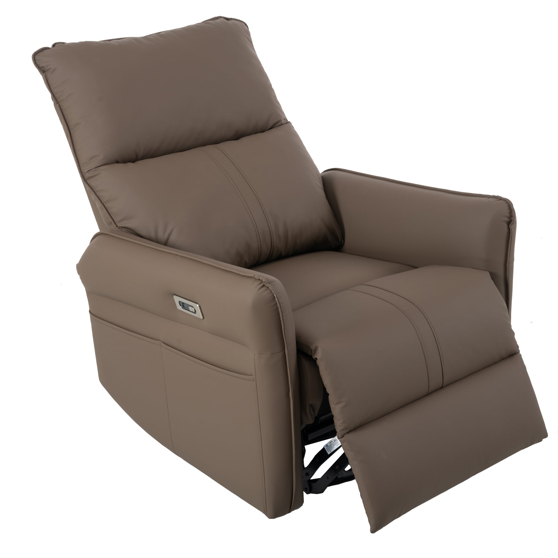 270 Power Swivel Rocker Recliner Chair, Electric Glider Reclining Sofa With Usb Ports, Power Swivel Glider, Rocking Chair Nursery Recliners For Living Room Bedroom Brown Solid Brown Light Brown Primary Living Space Foam Wipe Clean Rectangular