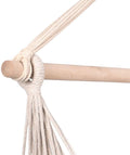 Hammocks Hanging Rope Hammock Chair Swing Seat With Two Seat Cushions And Carrying Bag, Natural Natural Canvas