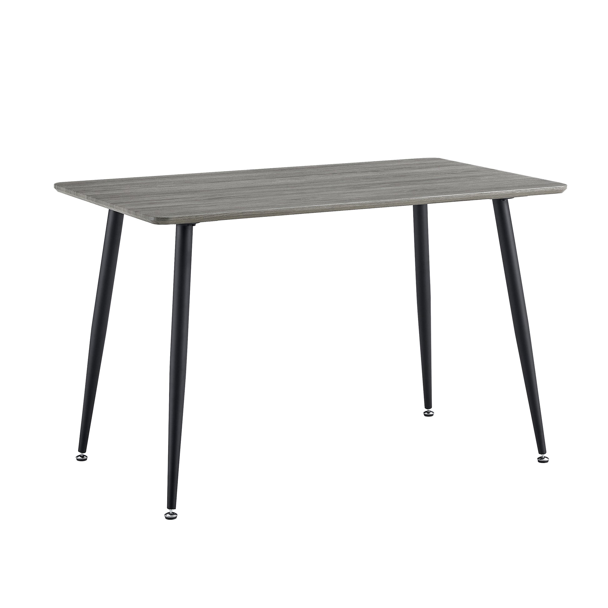 Industrial Style Rectangular Gray Wood Grain Table With Mdf Tabletop And Black Iron Legs, Suitable For Kitchens, Restaurants, And Living Rooms47.2"27.5"*29.5" 1226 Gray Mdf