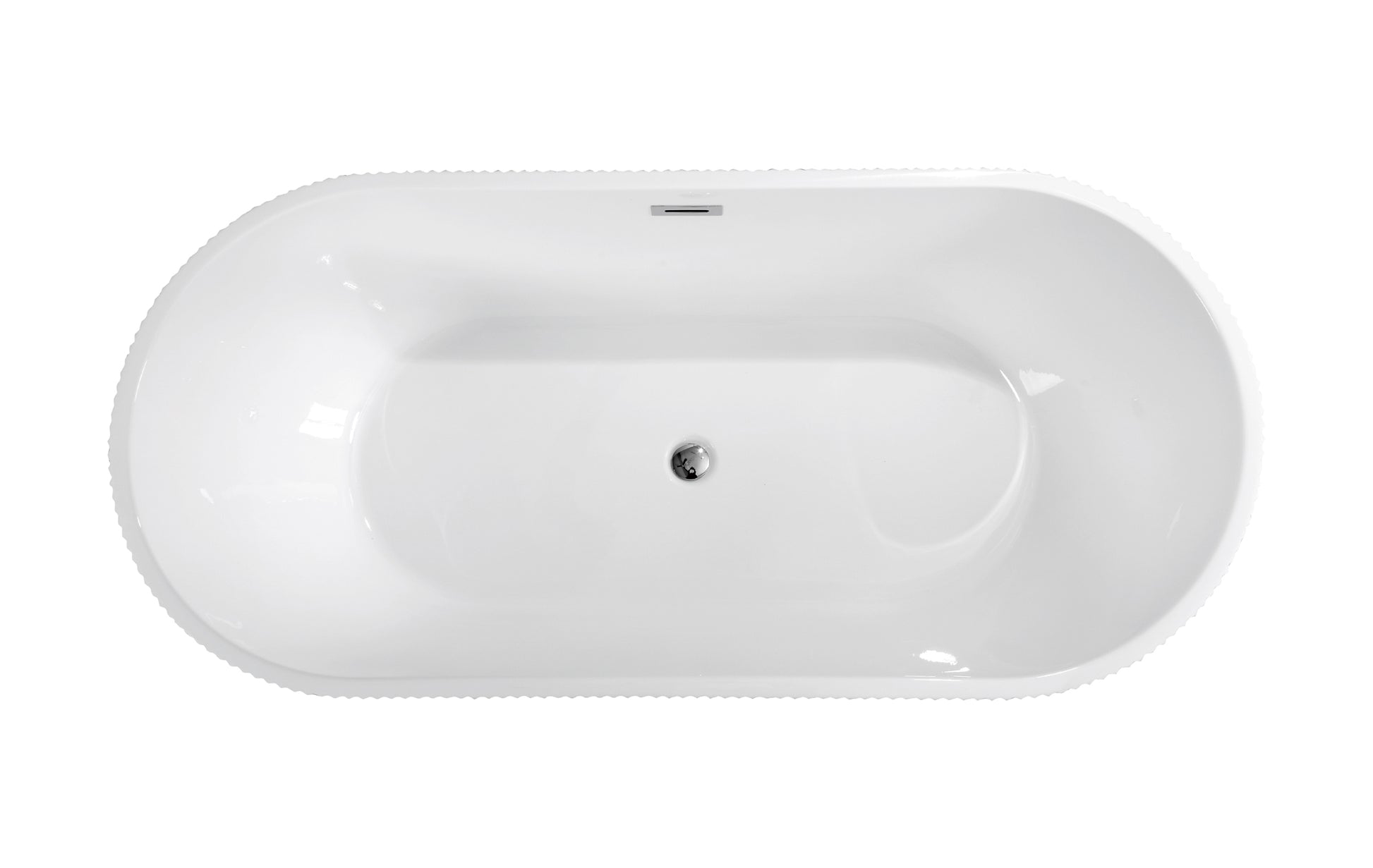 67" Acrylic Freestanding Bathtub Acrylic Soaking Tubs, Fluted Style Gloss White Freestanding Bathtub With Chrome Overflow And Pop Up Drain Gloss White Oval Bathroom Freestanding Tubs Polished 59 61 In Contemporary Soaking Center Acrylic Acrylic