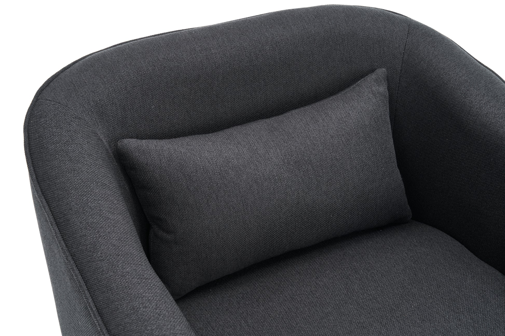 Swivel Barrel Chair With Ottoman, Swivel Accent Chairs Armchair For Living Room, Reading Chairs For Bedroom Comfy, Round Barrel Chairs With Black Metal Base Black Black Primary Living Space Modern Linen