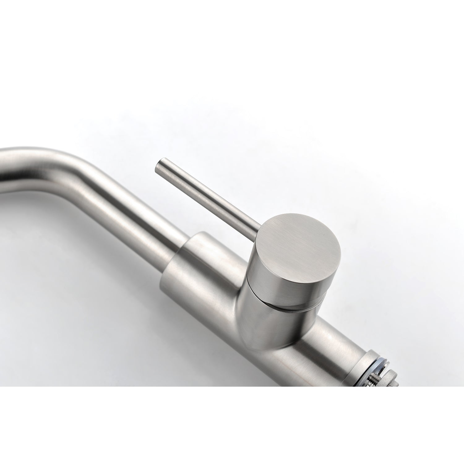 Single Handle Kitchen Sink Faucet with Pull Out brushed nickel-stainless steel