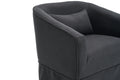 Swivel Barrel Chair With Ottoman, Swivel Accent Chairs Armchair For Living Room, Reading Chairs For Bedroom Comfy, Round Barrel Chairs With Black Metal Base Black Black Primary Living Space Modern Linen