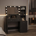Newly Designed Smart Mirror Dressing Table With Drawers And Storage Cabinet, Dressing Table With Dressing Pad For Bedroom, Dressing Room Black Bedroom American Design,American Traditional,Classic,Coastal Mdf Glass