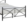 Black Queen Platform Bed Box Spring Not Required Queen Black Metal Bedroom Contemporary,Modern Open Frame Metal