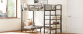 Twin Size Metal Loft Bed With Upper Grid Storage Shelf And Lateral Storage Ladder, Black Black Mdf Metal