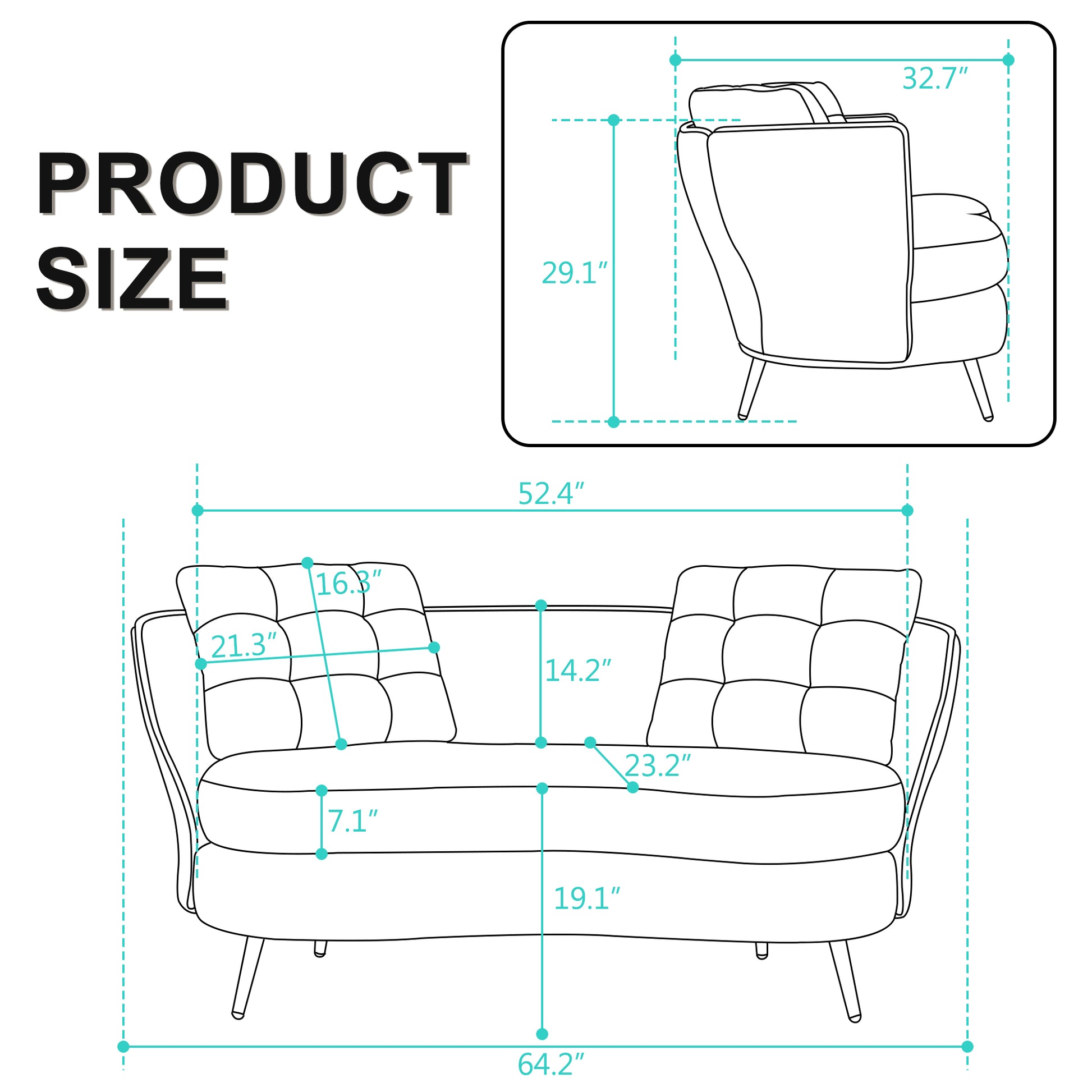 Polyester Fiber Loveseat Sofa Upholstered Couch With Golden Metal Legs Club Two Seat Sofa For Living Reading Room Bedroom Apartment Small Space Dorm,Yellow. Yellow Polyester Wood Primary Living