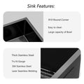 30 Black Farmhouse Sink 30X22 Gunmetal Black Single Bowl Workstation Farm Kitchen Sink 16 Gauge Apron Front Stainless Ledge Gunmetal Black Stainless Steel