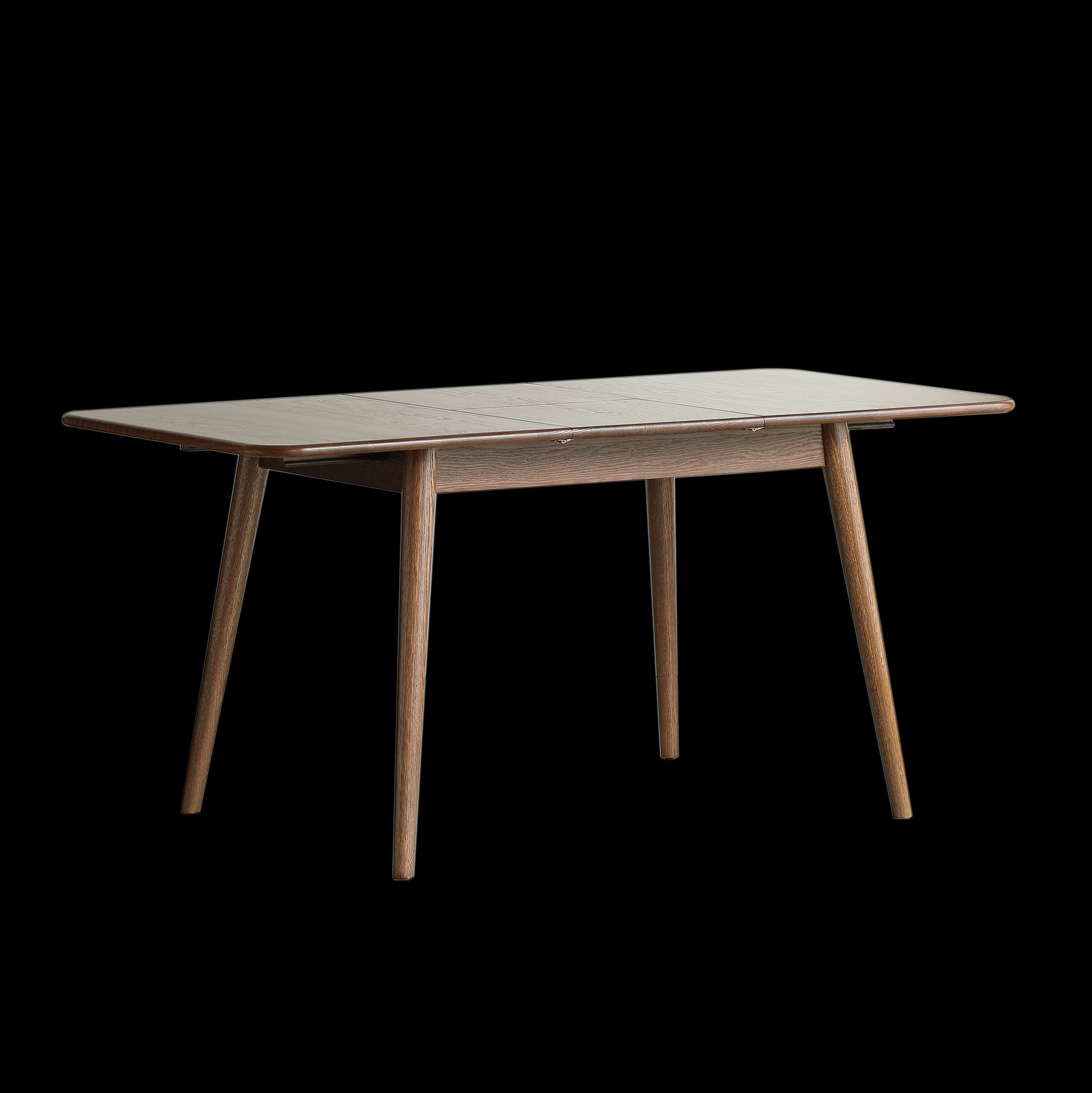 Walnut Color Solid Oak Round Corner Diagonal Leg Telescopic Table 1.2 1.6M, For 6 8 People To Meet Dining Table Wood Walnut Color Walnut Brown Writting Desk Triangular Dining Room Oak Rectangular Kitchen & Dining Tables Solid Wood